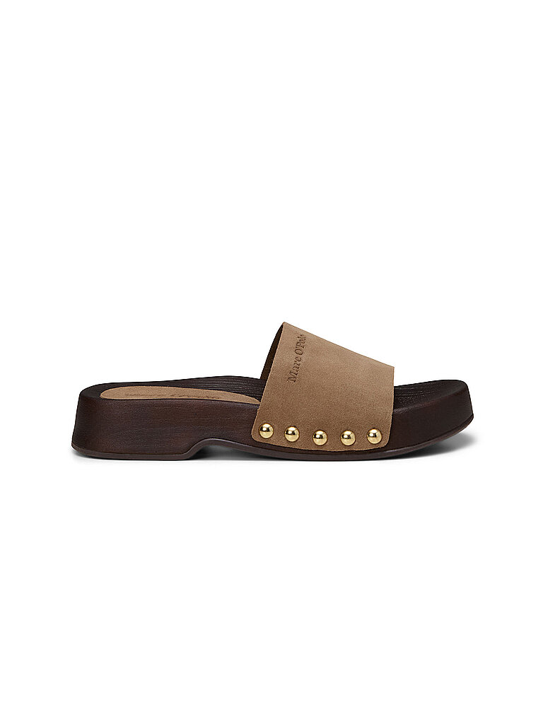 Sandale MARC O'POLO "aus weichem Veloursleder", Herren, Gr. 39, faded braun, Obermaterial: 100% Leder (Rind), unifarben, Schuhe Sandale